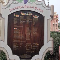 Pizzeria Bella Note - The menu