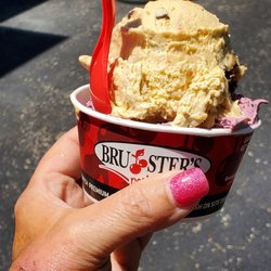 Bruster's Real Ice Cream - 2 dips. Graham central station and  Black Raspberry chocolate chunk