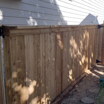 Eagle Eye Fencing - 5 foot tall fence with a true four inch wide picket, with top cap and top fascia. Two gates. - Fences & Gates Near Me Eagle Eye Fencing - 5 foot tall fence with a true four inch wide picket, with top cap and top fascia. Two gates. - Fences & Gates Near Me