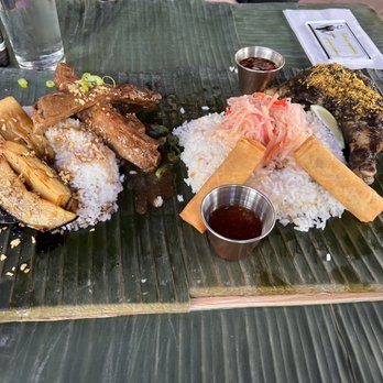 Bonifacio - Garlic Rice, eggplant, adobo ribs,  Chicken Pyanggang, - Filipino Near Me - Columbus, Ohio