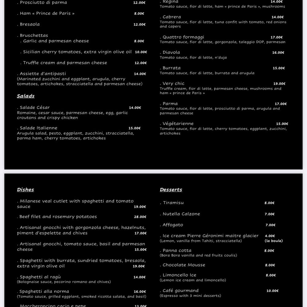 Alfio - Menu 5-2023 - Italian Near Me - Paris, 75