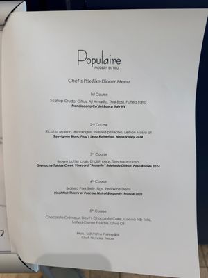 Menu photo 2 Populaire Modern Bistro Costa Mesa, CA Menu photo 2 Populaire Modern Bistro Costa Mesa, CA