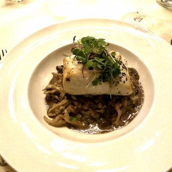 Mistral - Pan roasted Halibut with an alternate wild mushroom risotto....amazing, - French Near Me - Boston, Massachusetts Mistral - Pan roasted Halibut with an alternate wild mushroom risotto....amazing, - French Near Me - Boston, Massachusetts