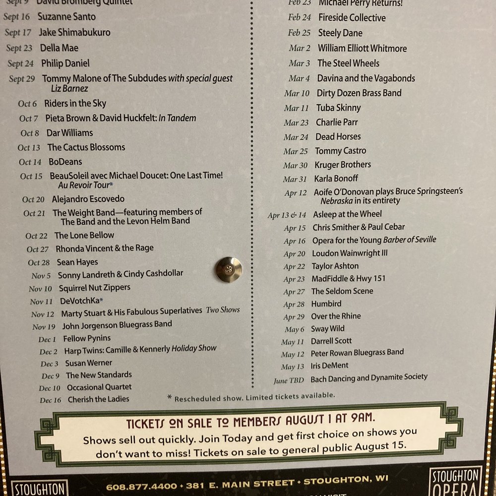 List of shows List of shows