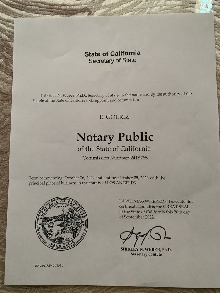 ESTER’S MOBILE NOTARY PUBLIC 15 Photos & 66 Reviews Sherman Oaks