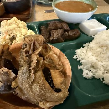 Highway Inn - DEEP FRIED BUTTERFISH COLLAR N' STEW GRAVY - Hawaiian Near Me - Waipahu, Hawaii