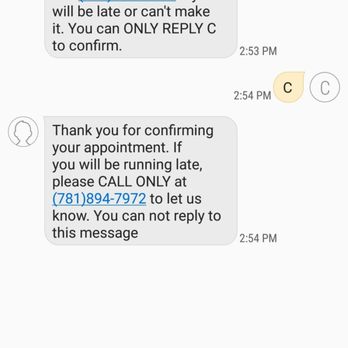 Waltham Nails and Spa - Awesome text confirmation system! - Waxing Near Me - Waltham, Massachusetts