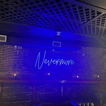 Midlina - Nevermore neon sign in the speakeasy - Speakeasies Near Me - Baltimore, Maryland