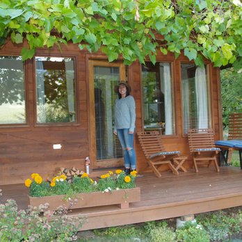 Wing Creek Resort - In front of Cottage #5 - Vacation Rentals Near Me - Kaslo, British Columbia