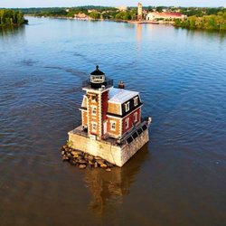 Hudson Athens Lighthouse - Hudson Athens Lighthouse taken by Drone Shot Media https://www.DroneShotMedia.com
