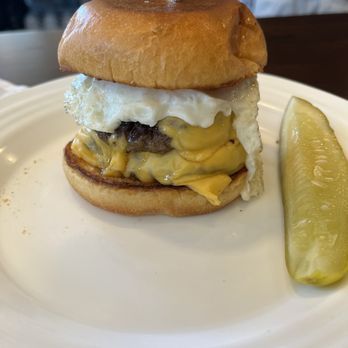 Fleur STL - Double burger and I added an egg - Breakfast & Brunch Near Me - St. Louis, Missouri Fleur STL - Double burger and I added an egg - Breakfast & Brunch Near Me - St. Louis, Missouri