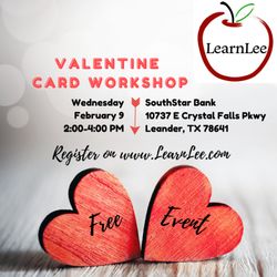 Learnlee - FREE Valentine Card Workshop on February 9