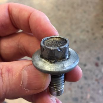 Big O Tires - I wasn't allowed to leave with this drain plug in my vehicle........ shameless useless worthless upsell. "The head is rounded off" BS!!!! - Tires Near Me - Queen Creek, Arizona