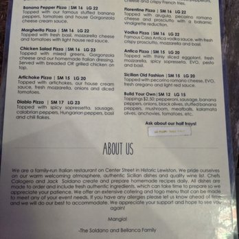 Casa Antica - Menu - Italian Near Me - Lewiston, New York