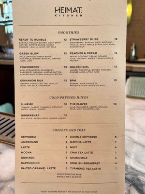 Menu photo 1 HEIMAT Kitchen Los Angeles, CA Menu photo 1 HEIMAT Kitchen Los Angeles, CA