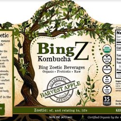 Create More Design - Recent design created for Bing's new kumbucha drink line