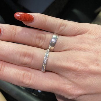 Riley's Jewelry Services - Middle diamond ring all cleaned and pretty - Jewelry Near Me - Orange, California