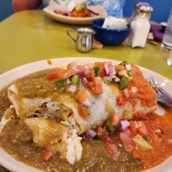 Snooze, an A.M. Eatery - Snooze burrito. Not seen are the black beans (none appeared). Slathered sauce anyone? - Breakfast & Brunch Near Me - Tucson, Arizona