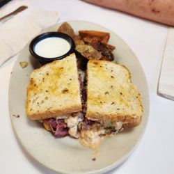 Joe Friday's Diner - Ruben sandwich with lemon pepper fried potatoes.