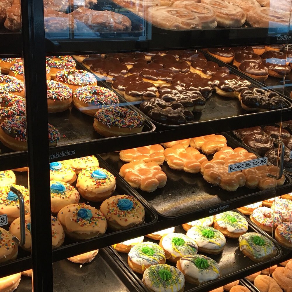Bakery Express - An assortment of donuts including special decorated ones for Mardi Gras - Bakeries Near Me - Halethorpe, Maryland Bakery Express - An assortment of donuts including special decorated ones for Mardi Gras - Bakeries Near Me - Halethorpe, Maryland