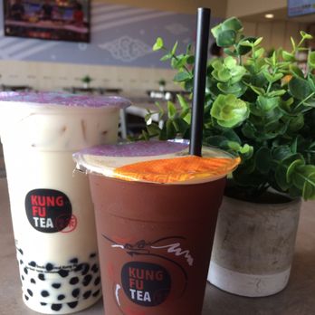 Kung Fu Tea - Wintermelon milk tea (left) and black tea (right) - Bubble Tea Near Me - Plano, Texas Kung Fu Tea - Wintermelon milk tea (left) and black tea (right) - Bubble Tea Near Me - Plano, Texas