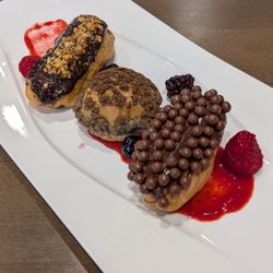 American Harvest - I could not decide which of these fantastic eclairs I liked best: hazelnut, Diplomat, or chocolate raspberry.