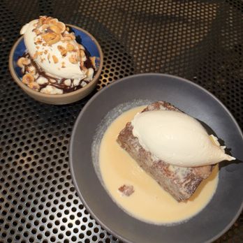 Vesta - Mexican Chocolate Bread Pudding, Sundae with Vanilla Icecream - Pizza Near Me - Redwood City, California Vesta - Mexican Chocolate Bread Pudding, Sundae with Vanilla Icecream - Pizza Near Me - Redwood City, California