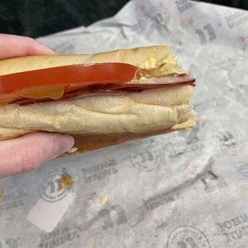 Jimmy John's - Sandwich after adding tomato, mustard, and mayo. - Sandwiches Near Me - Reno, Nevada Jimmy John's - Sandwich after adding tomato, mustard, and mayo. - Sandwiches Near Me - Reno, Nevada