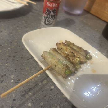 Chiba ken - Pork wrapped Asparagus skewer - Sushi Bars Near Me - Honolulu, Hawaii