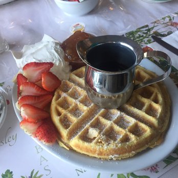 Riverview Inn - a plate of waffles and strawberries - Breakfast & Brunch Near Me - Bradford West Gwillimbury, Ontario