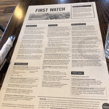 First Watch - Menu - Breakfast & Brunch Near Me - Chamblee, Georgia