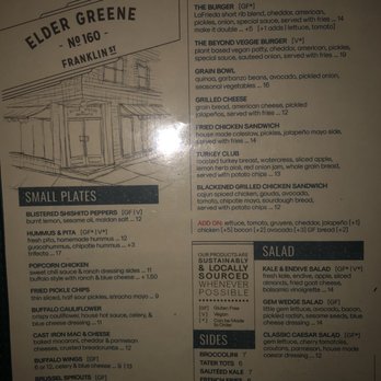 Elder Greene - Menu - Cocktail Bars Near Me - Brooklyn, New York