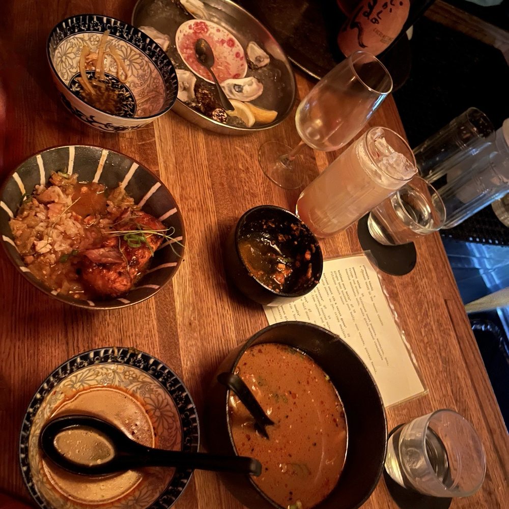 In Between Days - Chef special, oysters, lady in red, salmon and fried sticky rice - Cocktail Bars Near Me - St. Petersburg, Florida In Between Days - Chef special, oysters, lady in red, salmon and fried sticky rice - Cocktail Bars Near Me - St. Petersburg, Florida