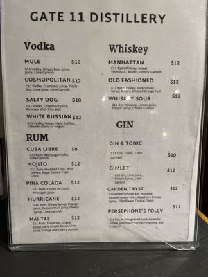 Menu photo 1 Gate 11 Distillery Chattanooga, TN Menu photo 1 Gate 11 Distillery Chattanooga, TN