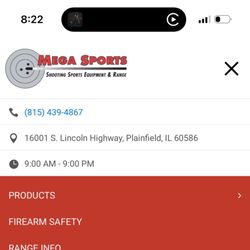 Mega Sports - Website hours