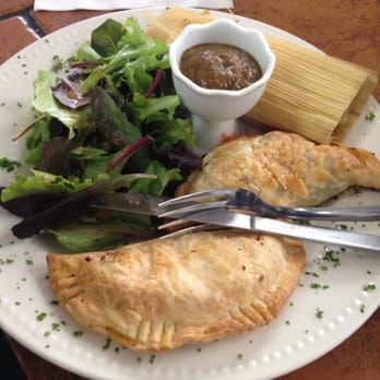 Cecilia's Kitchen - Chicken empanada, beef empanada and beef tamale with salad. - Latin American Near Me - Asheville, North Carolina Cecilia's Kitchen - Chicken empanada, beef empanada and beef tamale with salad. - Latin American Near Me - Asheville, North Carolina
