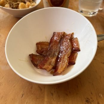 Ruby Slipper Marigny - Candied Pig-Candy Bacon Bites Starter--you can't go wrong with this one! - Breakfast & Brunch Near Me - New Orleans, Louisiana