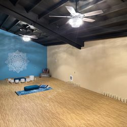 The indoor studio aka the BossBabe Yoga Barn