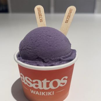 Asato's Waikiki - Ube sherbet - Ice Cream & Frozen Yogurt Near Me - Honolulu, Hawaii