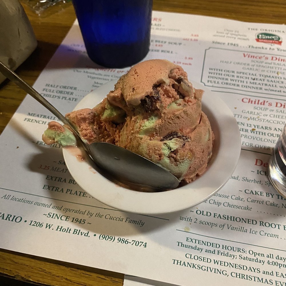 Vince's Spaghetti - Spumoni - Italian Near Me - Ontario, California
