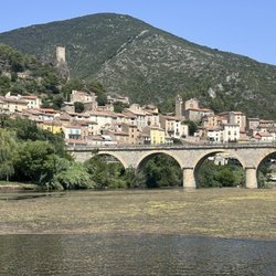 Canoë Roquebrun - View at the finishing spot!