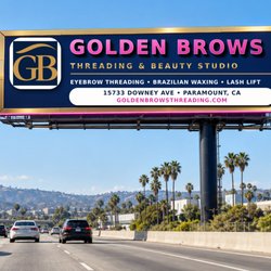 Golden Brows Threading & Beauty Studio - Golden brows threading and beauty studio billboard