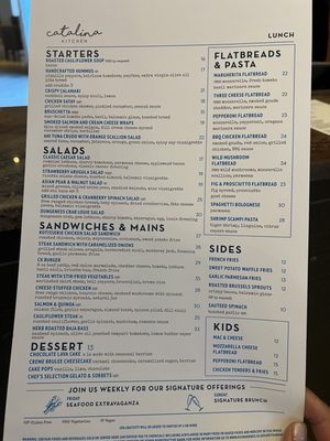 Menu photo 8 catalina kitchen Rancho Palos Verdes, CA