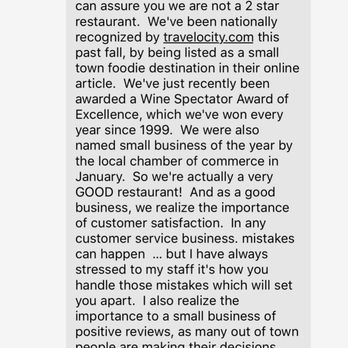 Irises Cafe and Wine Bar - I was hesitant to post this but since she won't stop arguing I will post to let everyone know what will happen if you leave a bad review - Wine Bars Near Me - Plattsburgh, New York