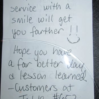 Dave & Buster's Milpitas - San Jose - Lovely note I left for Stacey on the back of my signed credit card Bill....self-explanatory. - Arcades Near Me - Milpitas, California