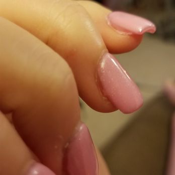 Apple Nails & Spa - Way too thick, and sloppy.. Very disappointed - Nail Salons Near Me - Omaha, Nebraska