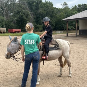 Bunker Park Stable - 8 getting his lesson. - Horseback Riding Near Me - Andover, Minnesota