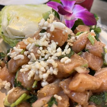 Nok’s Kitchen - Salmon Larb - Laotian Near Me - Westminster, California Nok’s Kitchen - Salmon Larb - Laotian Near Me - Westminster, California