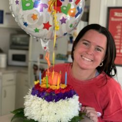 Kaitie's "Birthday Cake" arrangement
