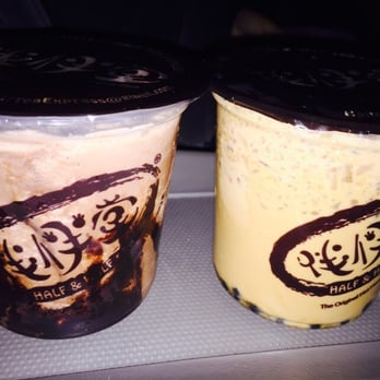Half and Half Tea Express - This is their milk tea and the chocolate smoothie without boba - Coffee & Tea Near Me - Pasadena, California Half and Half Tea Express - This is their milk tea and the chocolate smoothie without boba - Coffee & Tea Near Me - Pasadena, California